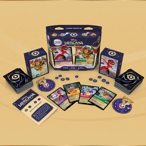 Disney Lorcana 2-Player Starter Set with two decks, deck boxes and lore trackers