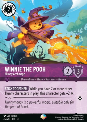 Winnie the Pooh, Hunny Archmage: the Epic version, borderless with rainbow foil