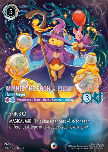 Winnie the Pooh and Piglet, Hunny Mages: the Enchanted version, full-art foil