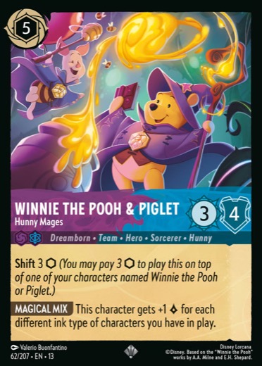 Winnie the Pooh and Piglet, Hunny Mages: the regular Super Rare card