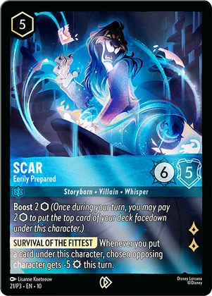 Lorcana Scar, Eerily Prepared Buy-A-Box promo card