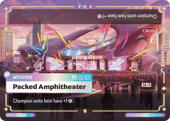 The Radiance Ultimate Rare battlefield card, Packed Amphitheater